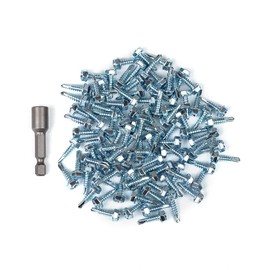 neverest 100x 4,2x16 mm Hex Head Self Drilling Screws with Magnet Bit