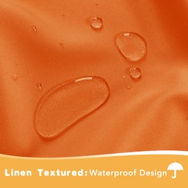 HolidayIdeas Extra Wide Outdoor Curtains for Patio Waterproof, 2 Panels - 110 x 84 Inch - Privacy & Light Filtering Curtains Grommet Outside Curtains for Porch, Gazebo, Backyard (Mecca Orange)