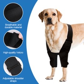 Sharkwill Dog Elbow Protector Pads Elbow Callus Treatment Sleeve for Wounds Front Legs Prevent Licking for Medium Large Dogs S