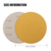 QYQRQF 6 Inch No Hole Sanding Discs, 120 Grit Hook