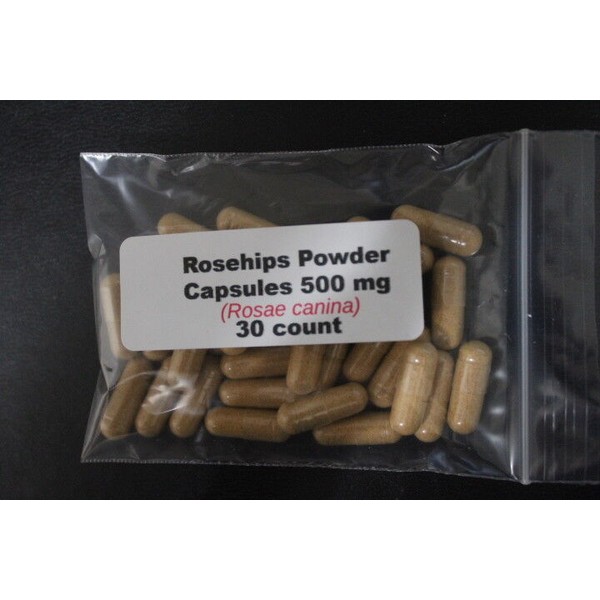 Rosehips  Rosehips Powder (Rosa canina) 500mg each 30 count