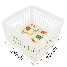 PJYucien Reusable Pee Pads for Dogs, 36" x 36"Washable Puppy Pads, Super Absorbent Pet Training Pads, Designed for 36'' Width Dog Playpen, Square.