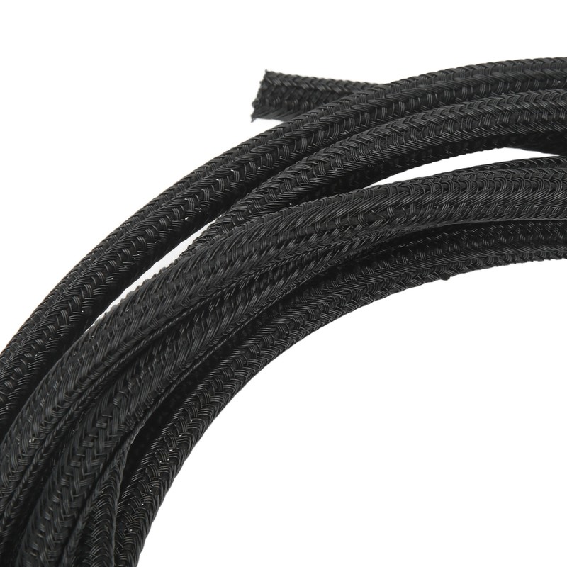 5mm/0.2in Black Cord Protector Self Wrapping Wire Loom High Temperature