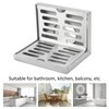 Pomya Corner Floor Drain, L Shaped, Stainless Steel, Silver, Rustproof,