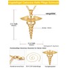 U7 18K Gold Plated, Caduceus Pendant & Rolo Chain Necklace,