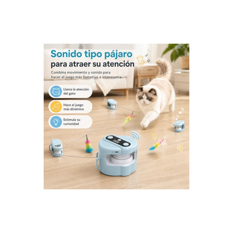 Juguetes para Gatos Interactivos,Cat Running Wheel Interactive Cat Toy con