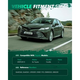 SCITOO SCITOO 10pcs Front Suspension Kit Lower Control Arm Ball Joint fit 2009-2013 for Toyota Corolla Inner Outer Tie Rod End Sway Bar Link