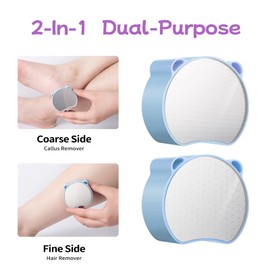 Magic Crystal Hair Eraser, 2 in 1 Callus Remover Foot File,Suitable for Men and Women Painless Exfoliating Crystal Hair Removal Tool, Magic Crystal Hair Remover,Dead Hard Skin Remover (Purple)