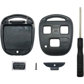 3 Buttons Replacement Key Fob Cover Case fit for Toyota Land Cruiser Prado Camry Corolla for Lexus ES GS GX is LS LX RX SC GX470 ES300 ES330 ES250 IS300 GS300 Keyless Entry Key Fob