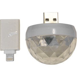 Cheetah Mini 4 LED USB Disco Ball with Apple and Android Connectors