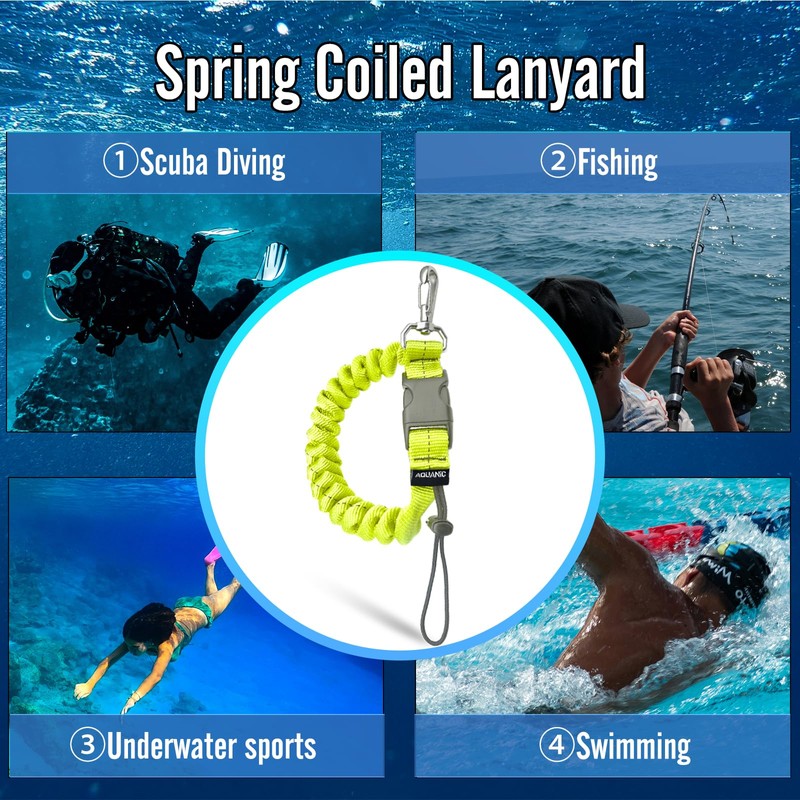 nitescuba Spiral Cable Spring Coil for Diving, Diving Accessories, Anti-Lost