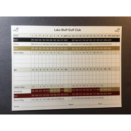 Unbranded Lake Bluff Golf Club. Lake Bluff, Illinois. Golf Scorecard