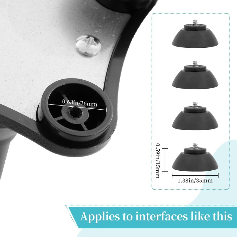 Walking Cane Accessories Durable Replacement Quad Canes Tips, Extra Stability;