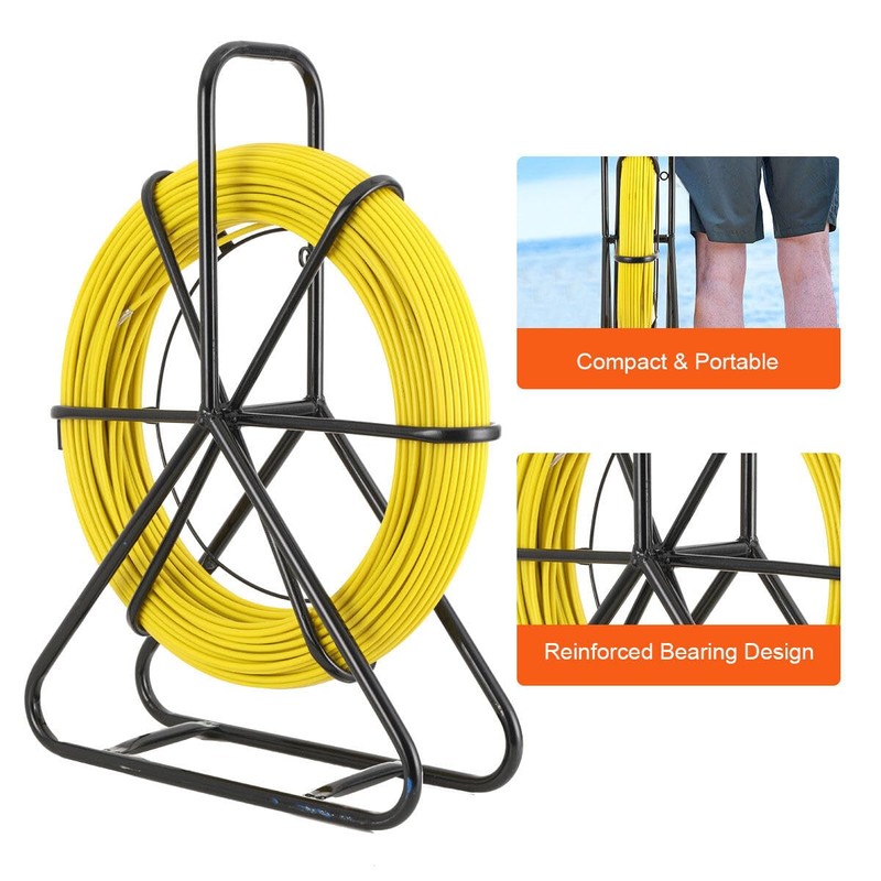 Lfhelper Fish Tape Fiberglass 1/4 328ft Electrical Fishtape, Duct Rodder