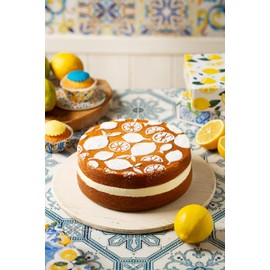 Decora 9270952 Stencil decorativo Limoni, Dim. Ø 25 Cm, in plastica per alimenti; per realizzare disegni su torte, dolcetti e biscotti. Made in Italy