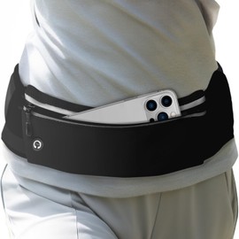 RunEase Running Pouch, Waist Pouch, Security Pouch, Non-Shaking, Smartphone, Bottle, Running Belt, Women's, Men's, Black