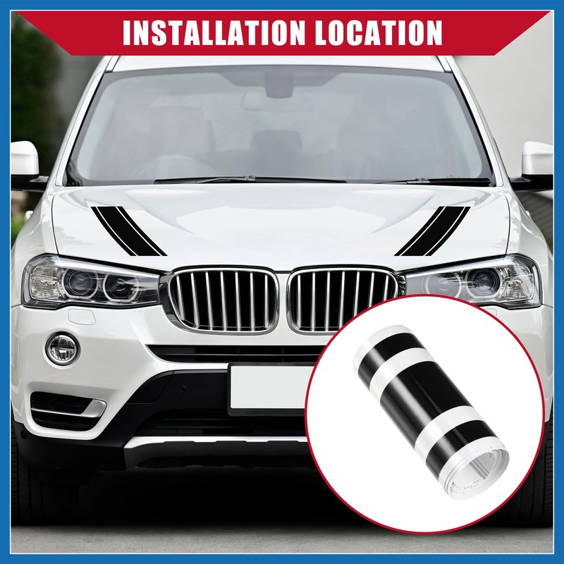 A ABSOPRO Hood Stripe Pattern Sticker/Outer for Car/Durable / 1