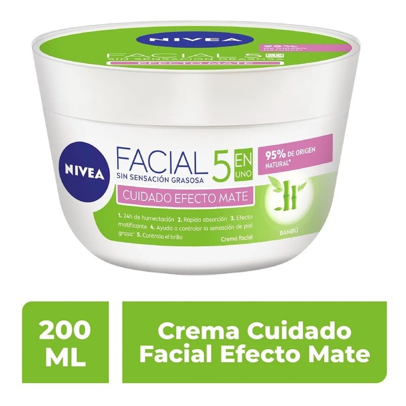 Crema Facial Hidratante Nivea Efecto Mate 200ml Grasa