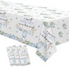 Srua Don Blue Baby Boy Baby Shower Decorations Tablecloth, Greenery
