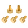 sourcing map 5 Pcs M5x12mm Flat Head Knurled Thumb Screws,