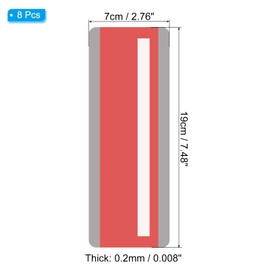 PATIKIL Guided Reading Strips, 8 Pieces Tracking Highlight Colored Overlay Strips Bookmark Dyslexia Reading Teaching Tools for Children Classroom Teacher, Red