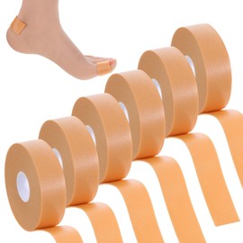 TIESOME 6 Rollen Blasenpflaster, Selbstklebende Blasenpflaster Zehen Tape für Füße Fersenpatch Fersenpflaster(2,5 cm x 5 m)