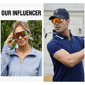 DUCO 0023 Men’s Polarized Sports Sunglasses, UV400, UV Protection, Biking, Baseball, Tennis, Driving, Running, Fishing, Golfing, Marathon, Skiing