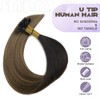 Sindra U Tips Extensions Human Hair Balayage Color Natural Black