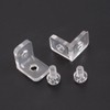 INCREWAY 40Pcs Brackets Transparent Clear Plastic Corner Bracket 90 Degree