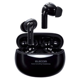 Elecom LBT-TWS15BK2 Wireless Earphones, Bluetooth 5.2 Earplugs, Noise Cancelling, Compact, Lightweight, Up to 6 Hours of Continuous Playback, External Sound Capture Mode, Low Delay Mode, Automatic