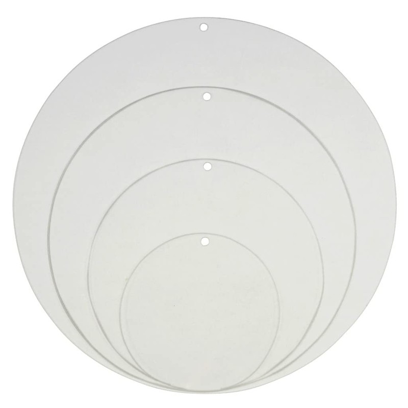 EH Design Clear Acrylic Round Pendant with Hanging Hole, Acrylic