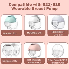 BDICOVE 4pcs Diaphragm Compatible with MomMed S21/S18,TSRETE S21, MISSAA S18/S21,Mumgaroo S21,NICEGREEN LIFE S21 Wearable Breast Pump Parts, S21 Bresat pump Replacement parts
