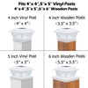 SIEDiNLAR Solar Post Cap Lights Outdoor Glass 2 Modes 8