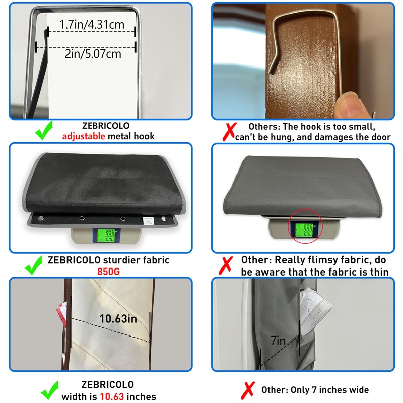 Over The Door Shoe Organizer, 70 Pounds Large Capacity, 20-30-Pair