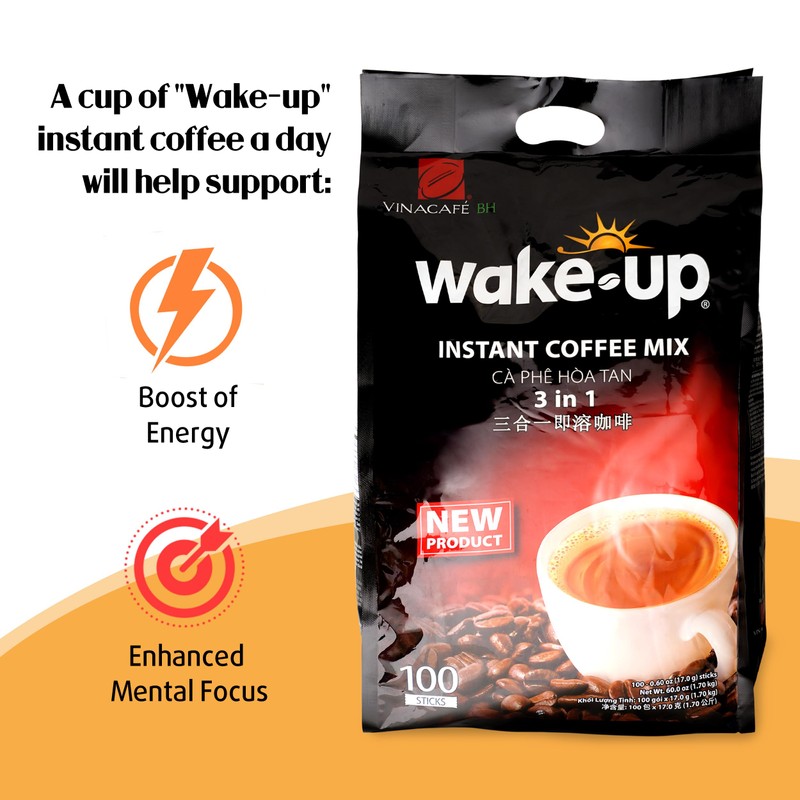 Vinacafe Premium 200 Sticks 3 in 1 Instant Wake-Up Coffee
