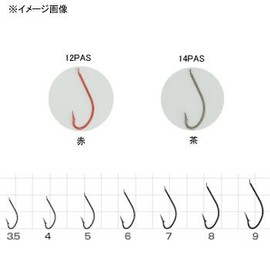 ささめ針(SASAME) 14PAS 100本アスリートキスイブシ フック 茶 6 釣り針