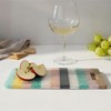 Creative Co-Op Marbled Resin Striped Cheese and Serving Board with