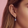 Austrian Crystal Baroque Drop Leverback Earrings for Women Fashion 14K