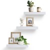 AHDECOR White Floating Shelves Set of 3 - Modern Wall