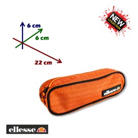 ellesse Case Pencil Holder Pen Holder Pencils Compass Large Capacity Stationery School Supplies School College Trousse Organizer Girls Boys Students, orange, Additional pocket