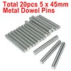 ZDingTech 20pcs 5mm x 45mm Dowel Pins Metal Dowel pins