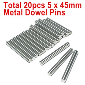 ZDingTech 20pcs 5mm x 45mm Dowel Pins Metal Dowel pins M5 5mm Shelf Pegs,Support Shelves,5mm x 45mm Metal Rod.304 Stainless Steel Wood Bunk Bed pegs