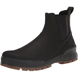 ECCO Men's Track 25 Hydromax Water Resistant Chelsea Boot, Black Nubuck, 10-10.5