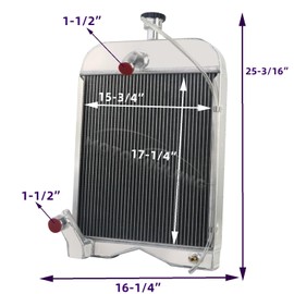 Resfriador 44MM 3 Row Core Radiator Compatible With Ford 8N 9N 2N Tractors Radiador All AA5052 Aluminum Radiadors OE# 8N8005 86551430