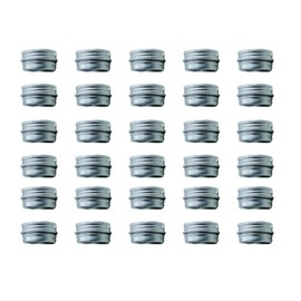 Felimoa Aluminum Tin Cases, Small Compartments, Cream, Cosmetics, Capacity Approx. 0.2 fl oz (5 ml), Set of 30