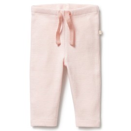Wilson & Frenchy Organic Stripe Rib Legging - Cantaloupe, 0 (6 - 12 Months)