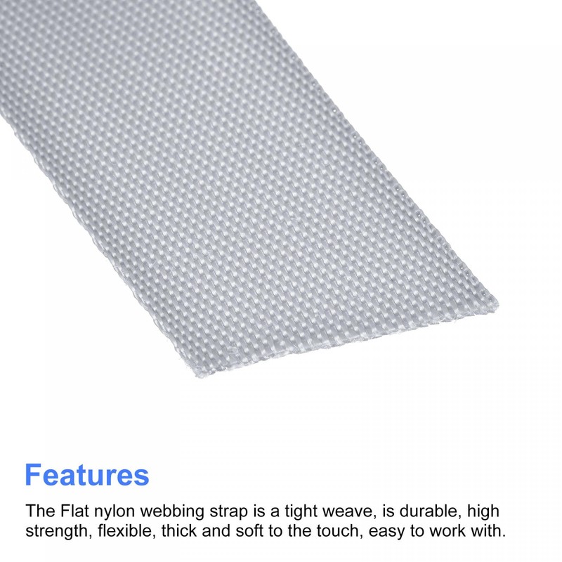 sourcing map Flat Nylon Webbing Strap 1 Inch 4 Yards