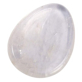 Rockcloud Worry Stone,Thumb Palm Stones for Anxiety, Healing Crystal, Water Drop Shape, Rock Quartz