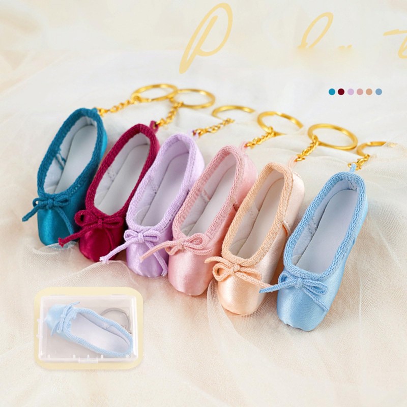 pumpumlia Ballet Shoe Keychain, Pointed Shoes, Handmade Pointed Shoe Pendant,
