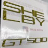 Advanced Trims SHELBY+GT500 SPOILER SPLITTER BUMPER YELLOW CARBON PLASTIC LETTERS